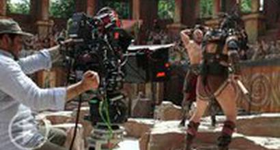 На съемочной площадке